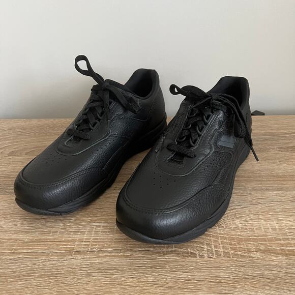 SAS Men's Leather Sneakers Journey Comfort Shoes 8.5WW Extra Wide Width Black - Picture 1 of 10